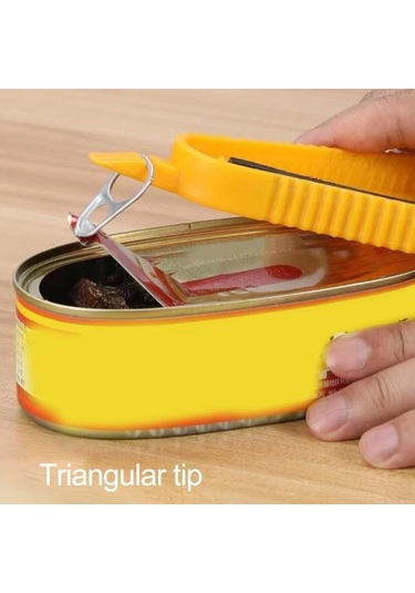 Konserve Şişe Açacağı Hafif Emek Tasarrufu Sağlayan Plastik Çok Amaçlı Kavanoz Kaymaz Şişe Açacağı Mutfak İçin Sarı