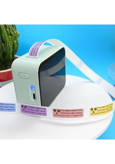P15 Mini Etiket Kablosuz Pratik Yazıcı Yeşil