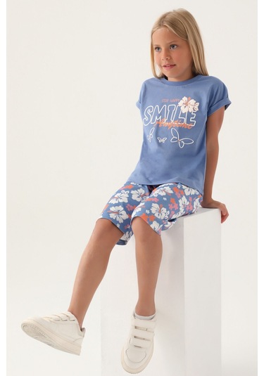 Rolypoly Smile Anytime Açık İndigo Kız Çocuk Kapri Takım 5274-42979 İndigo