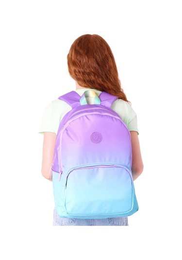 Elatae Su Geçirmez Kumaş Kız Çocuk Çok Gözlü Ortopedik Sırt Okul Çantası K1799 Lila