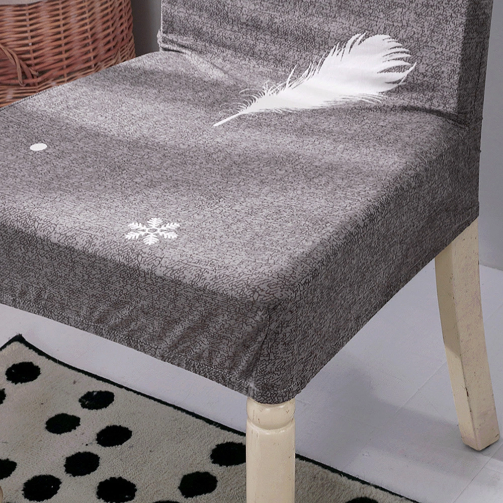 Qingmipy Beyaz Güneş Tozu Desenli Poliester Midi Koltuk Kılıfı - Yumuşak Süt İpek Fırçalı - 38-45cm Genişlik - 45-55cm Arka Yükseklik Gri