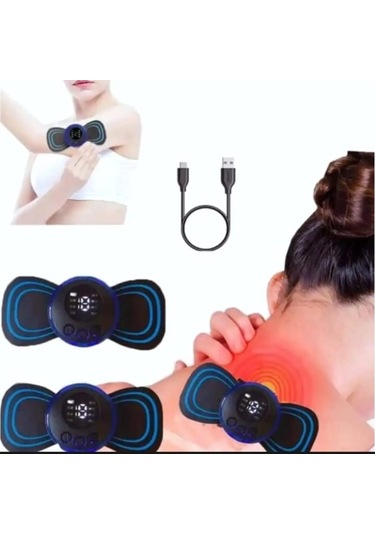 Taşınabilir Mini Ems Elektrikli Boyun Masajı Vücut Masajı Servikal Boyun Sırt Masajı Kas Terapisi Basınç Sı Vücut Rahatlatıcı Makinesi Çok Renkli