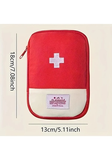 Gateesat Kırmızı Renk, Kompakt Taktik İlk Yardım Çantası - Seyahat, Ev, Araç Ve Kamp İçin