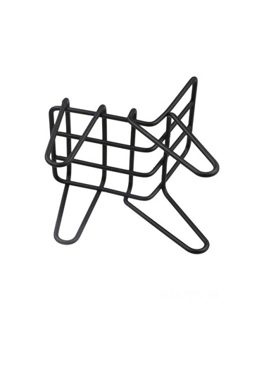 Tenfowee Siyah Sandalye Şekilli Dikey Metalle Çelik Telefon Tutucu