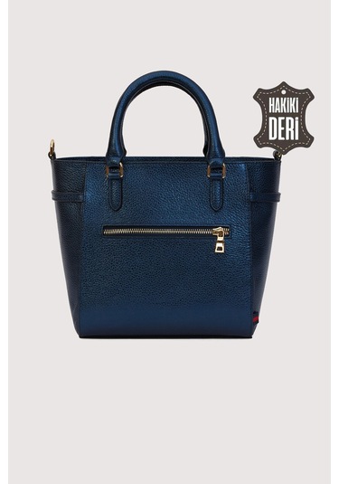 Hakiki Deri Kadın El Çantası Lacivert Smr7922 Lacivert
