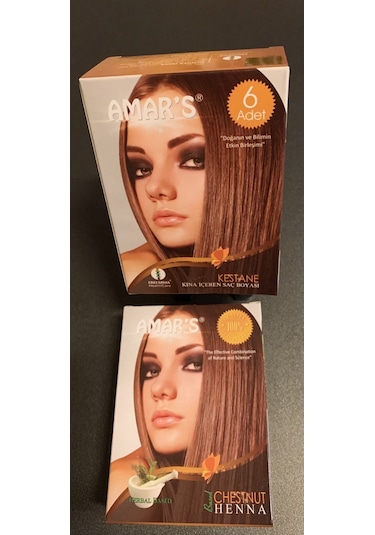 Amar's Kına İçeren Saç Boyası 10 x 6'lı 10 G Kestane