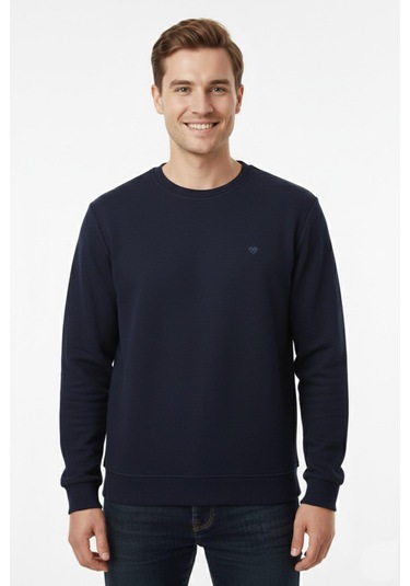 Dynamo Erkek Sıfır Yaka Selanik Sweatshirt Regular Kalıp Bgl-st04926 Lacivert