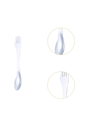 Suntek 3'ü 1 Arada Spork Çatal Kaşık Bıçak Gümüş