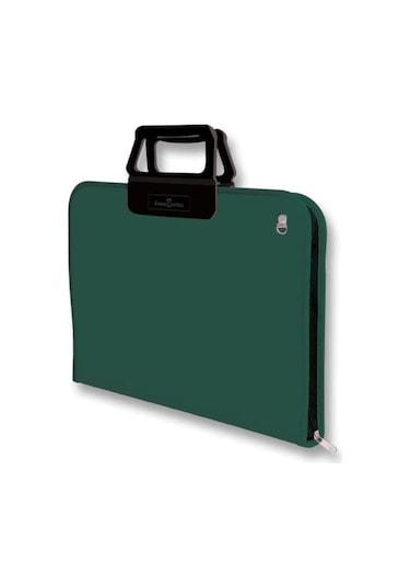 Faber-Castell 38x55 cm Koyu Yeşil Proje Çantası,Geniş İç Hacim, Ergonomik Taşıma Askılığı, PP Malzeme