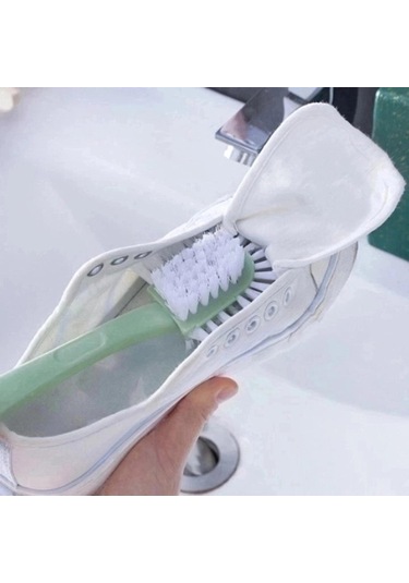 Suntek Ayakkabı Temizleme Fırçası, Uzun Saplı Temizleyici, Yeşil