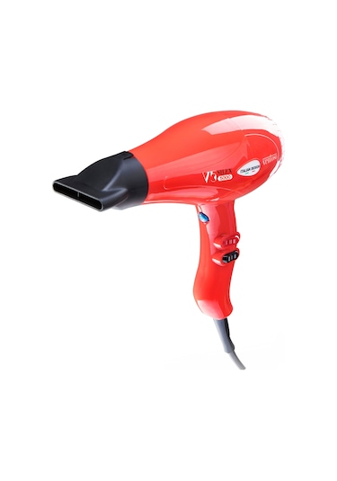Ventoso V5 Silex5000 2500 W Profesyonel Fön Makinesi Kırmızı Ahşap Fön Fırçalı