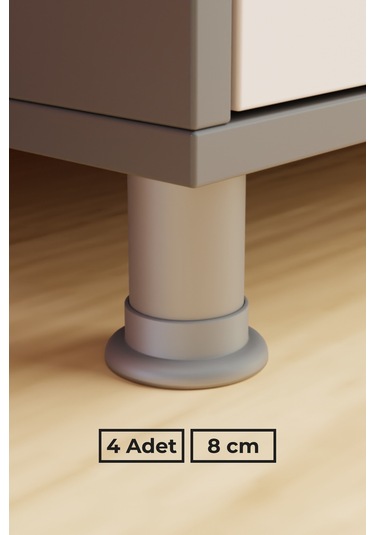 Krom Gri 8 Cm 6 Lı Mobilya Koltuk Baza Masa Ofis Dolap Ayağı Ayakları Dayanıklı Modern Tasarım Gzm Krom Gri 8 Cm