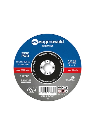 Magmacut Inoxpro Kesme Taşı Inoxpro 180 X 1.6 X 22 mm