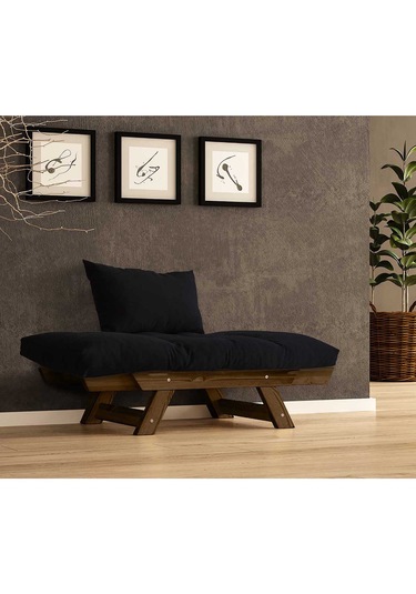 Woodesk Adalar Masif Ceviz-siyah Renk Berjer Cpt8139-140 Siyah