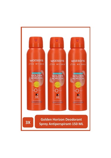 Watsons Golden Horizon Deodorant Sprey Pudralı 150 Ml X3