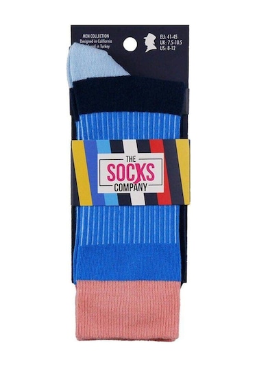 Desenli Erkek Soket Çorap-1860 Çok Renkli