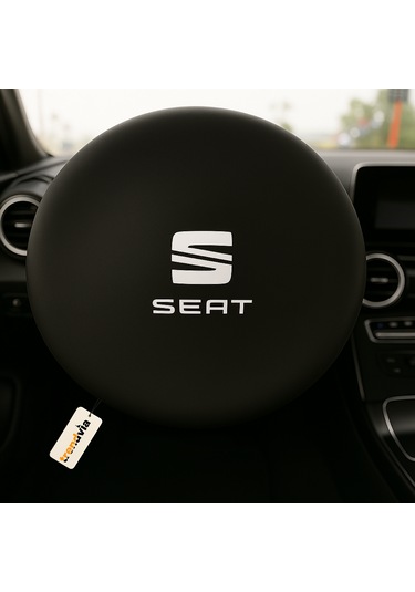 Seat Araba Penye Kumaş Direksiyon Kılıfı Siyah - Direksiyon Koruyucu Kılıf Siyah