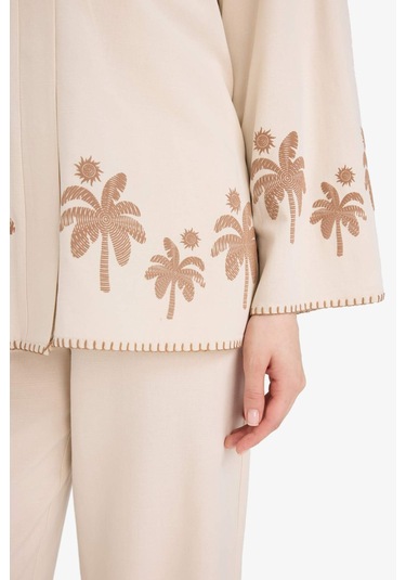 Defacto Relax Fit Baskılı Keten Karışımlı Uzun Kollu Kimono F1406ax25smer42 Ekru Defacto Relax Fit Baskılı Keten Karışımlı Uzun Kollu Kimono F1406ax25smer42 Ekru