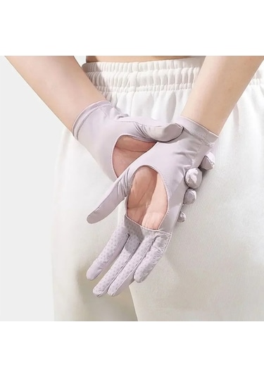 Pazly 2'li Paket Yaz Buz İpek Eldiven Kadın Uv Koruma Güneşten Koruyucu 1 Adet 1 Adet