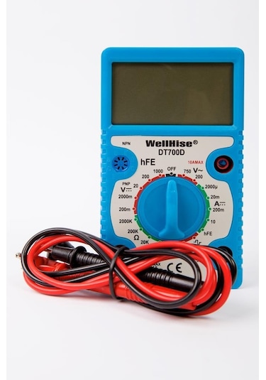 Wellhise DT-700D Geniş Ekran Ölçü Aleti Avometre Multimetre