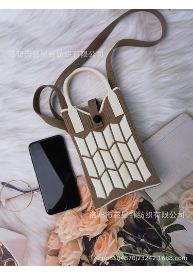 Yaz Sıcak Satış Sezon Örme Küçük Kare Çanta Kaliteli Çanta Crossbody Cep Bronze Wheat Ears-upgrade Buttons Bronz