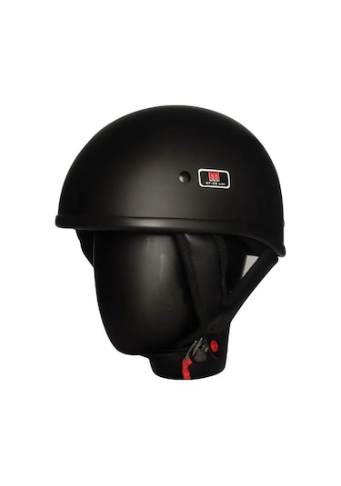 Ebakbak Chopper Retro Açık Motosiklet Kaskı Mat Siyah