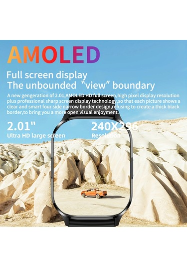 Jeemson Senbono Aır3 2.01"Amoled Ekran Akıllı Saat (İthalatçı Garantili)