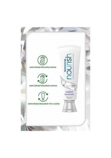 Sensodyne Nourish Sağlıklı Beyazlık Diş Macunu 75 ML + Yumuşak Diş Fırçası