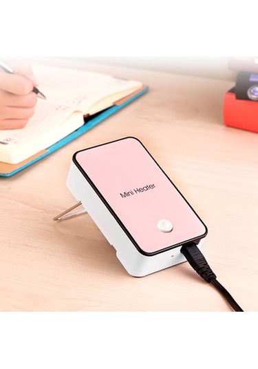 Pazly T Taşınabilir Mini Elektrikli Isıtıcı - Sessiz, Hızlı Isıtma, Ptc Seramik Teknolojisi İle Ofis/ev İçin Pembe/siye/mavi 7,4x3,5x12,6 Cm