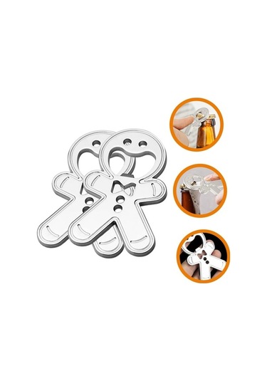 Ulzyvf Tirbuşon Anahtarlık Şişe Açacak Mini Kavanoz Gümüş Gümüş