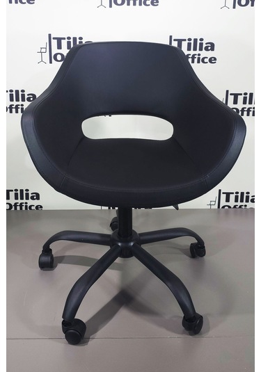 Monaco Çalışma Kesim Koltuğu Yonca Tekerlekli Siyah Ayak Siyah