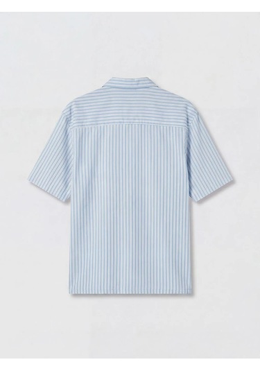 Lc Waikiki Mavi Loose Fit Çizgili Erkek Gömlek