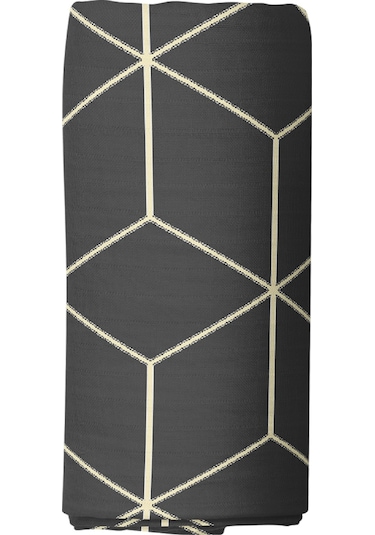 Pamuklu Geometrik Jeha Antrasit 100x200 Tek Kişilik Çarşaf Seti