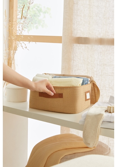 Ocean Home Textile 4'lü Jüt Hurç Set 2 Adet 30 x 22 x 18 / 2 Adet 52 x 28 x 21 cm