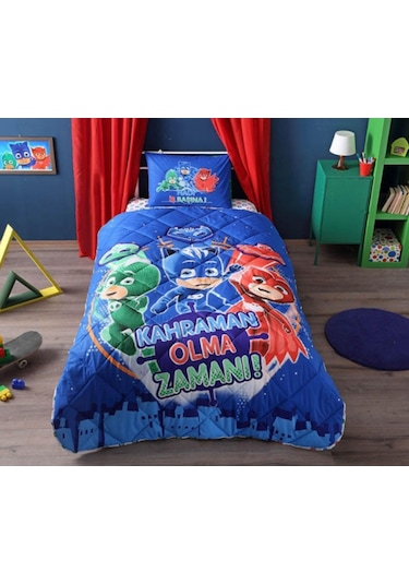 Taç Yorgan Seti Pj Masks Tek Kişilik Yastık