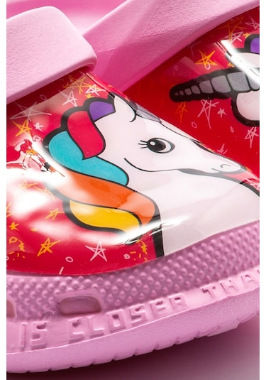 Twigy Unıcorn Çocuk Sabo Terlik Pembe 22/29 DD1007 Pembe