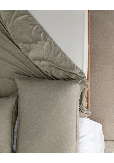 Madame Coco Meleni Tek Kişilik Comforter Set - Haki Çok Renkli