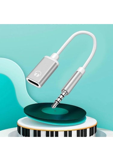 Yuvarlak Başlıklı Kulaklık Adaptörü, 3,5 Mm Erkek - C Tipi Dişi, Kulaklıklara Analog Yuvarlak Kablo Bağlantısı İçin Düz Kulaklık Adaptörü Yux