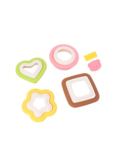 Geeroyoo Çocuklar İçin 10'lu Fırça Kalıp Seti - Çiçek, Kalp Ve Daire Şekilleriyle Evde Pratik Tost, Sandviç Ve Bisküvi Yapımı Aracı Diğer