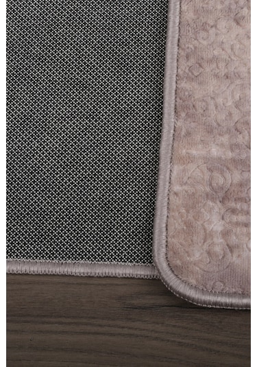 Nova Kahve Büyük Ebat 80x150 + 50x80 Cm 2'li Banyo Halısı Paspas Kahverengi