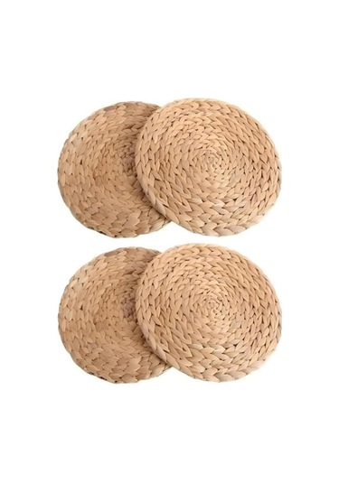 4 Lü Hasır Amerikan Servis Supla Örmet Ahşap