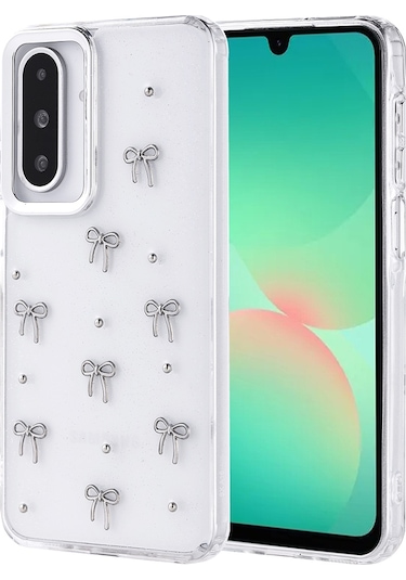 Ariatech Galaxy Uyumlu A26 Kılıf Airbag Tasarımlı Simli Şeffaf Kutup Kapak - Fiyonk Fiyonk