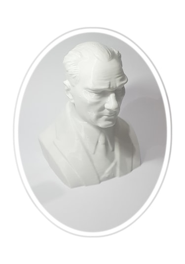 Beyaz Atatürk Heykeli Biblo 8 X 6 Cm Özel Tasarım