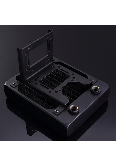 Siyah Pc Su Soğutma Pompası Radyatör Destek Tutucu Drenaj Tankı Rezervuar Montaj Braketi Standı Isı Emici Fan Tutucu