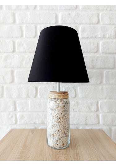 Retro Now Dolomid Doğal Taş Cam Ayakli Abajur