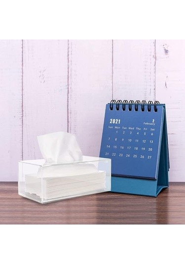 Banyo Yüz Doku Kutuları Kapak Raf Zarif Ve Şık Tasarım Şeffaf Akrilik Dikdörtgen Peçete Saklama Kutusu Doku Kutuları