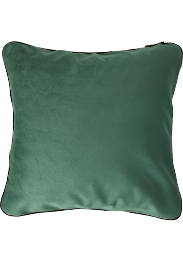 Biyeli Kırlent Yastık Kılıfı Zümrüt Yeşili 45x45