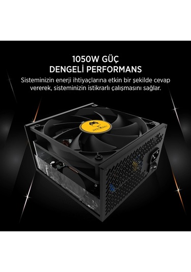Teknoteg - James Donkey Jdp1050 Apfc 12cm 1050w Bronze 80+ Atx 3.1 Pcı-e 5.1 Power Supply