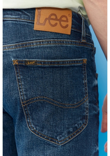 Lee Erkek Luke Slim Fit Düşük Bel Denim Esnek Jean Kot Pantolon L Lacivert
