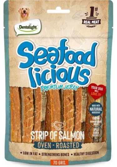 Dentalight Seafood Strip Somon Balıklı Köpek Ödül Çubuğu 70 Gr